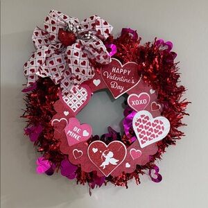 Valentine's Day Red Heart Wreath